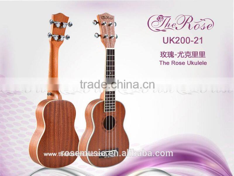 21" high quality spruce top ukulele made in China guitar factory (UK210-21)