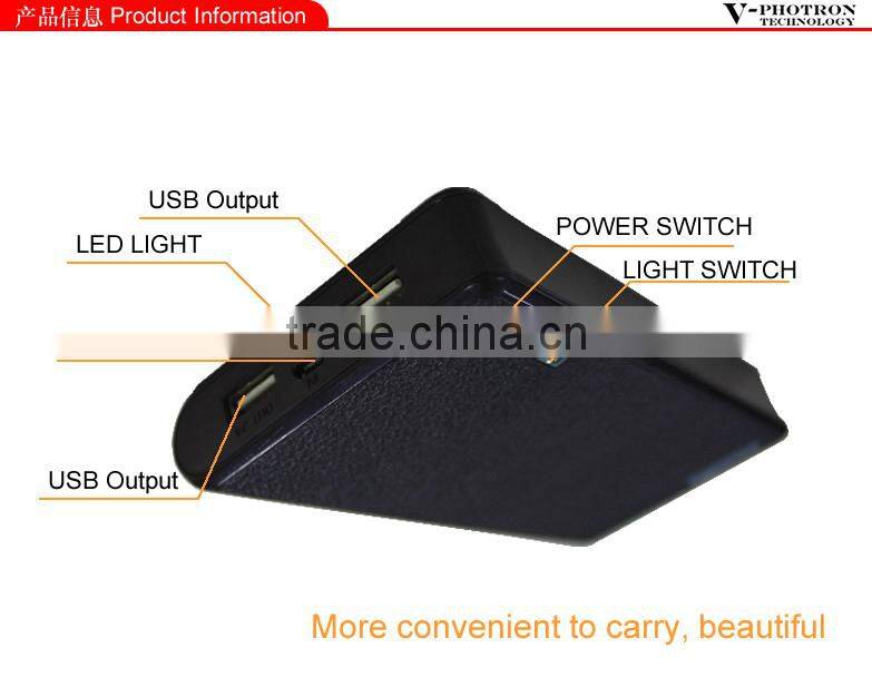 2015 Shenzhen hot selling Portable Charger Mobile Phone Power Bank 13000mah