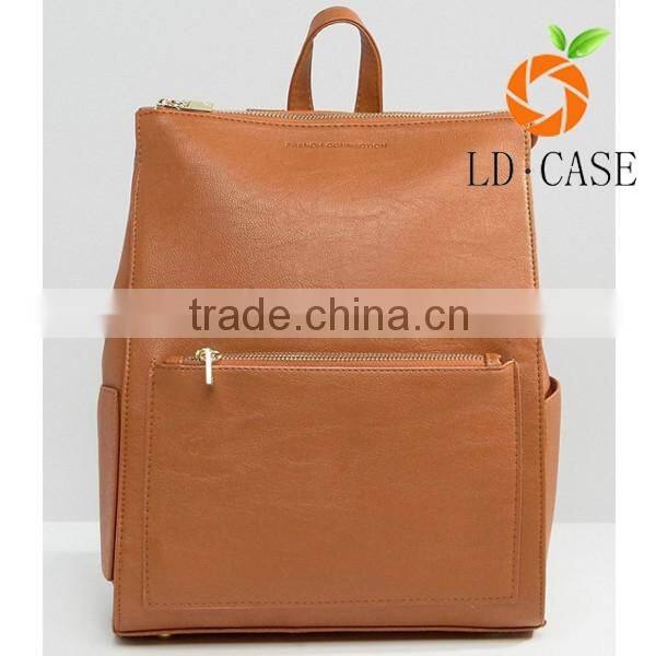 OEM factory custom high quality genuine leather women travel bag