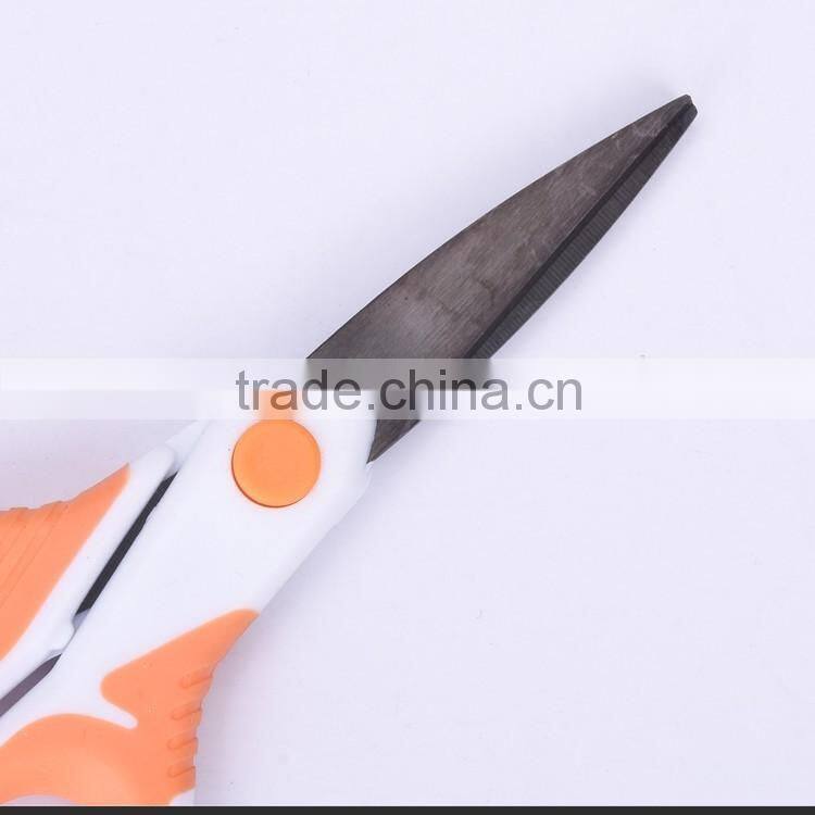 SH13015WOT-2016 New design professional 5" coated black titanium blade office scissors with PP+TPR handle