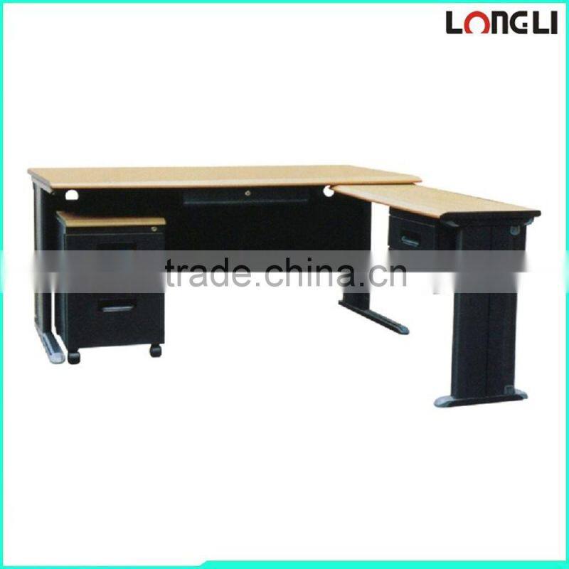Latest Dedign Durable Simple Style Wooden Surface Metal Computer Desk Assembly Instructions
