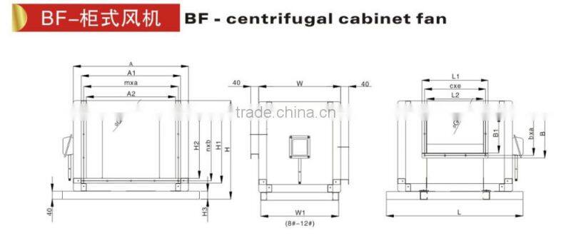 Taizhou Filter air cabinet/cabinet type centrifugal fan