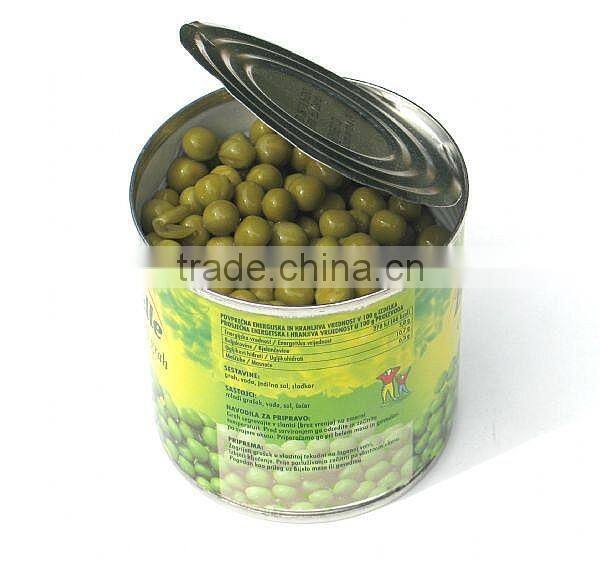 Good taste canned green peas new item