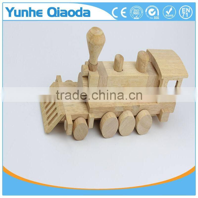 blockle srailway engine 3D Woodcraft Kit Assemble Paint DIY Toys for Kids Adults the Best Birthday Gift