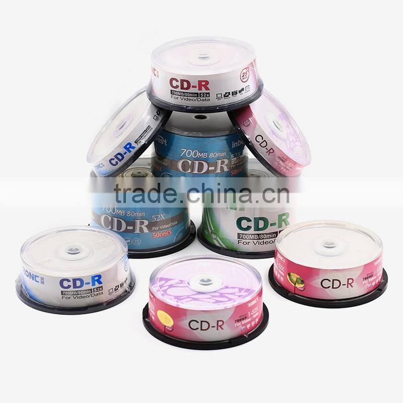 Inkjet Printable Blank CD-R 52X Factory Wholesale Recorable Inject CD