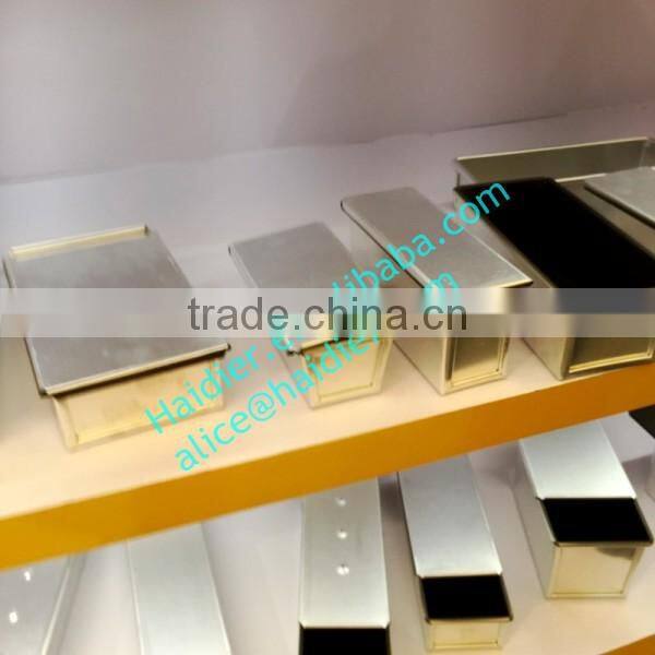 High quality golden color coated non-stick alloy aluminum pullman pan/toaster oven baking pans