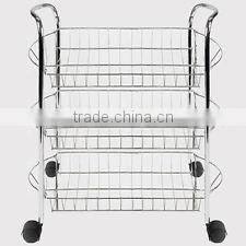 Supermarket vegetable trolley with wheel