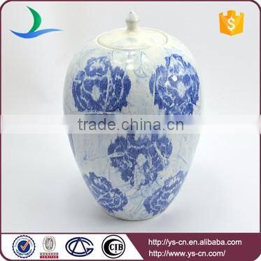 Blue and white porcelain style crackle glaze ceramic homewares decor