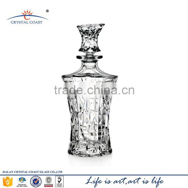 wholesale7 pcs gift box package unique ice texture whiskey decanter set