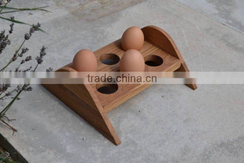 Wooden Egg Holder Oak Eggs Tray