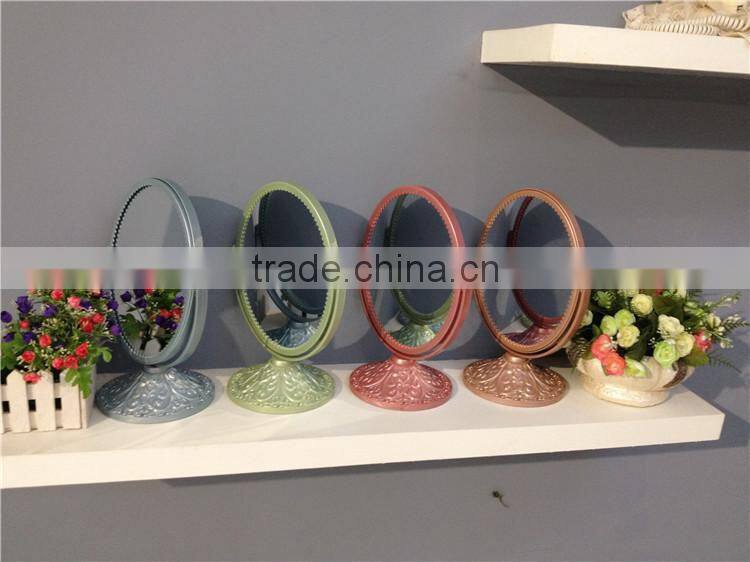 Plastic Multicolor Cosmetic Desktop Make up Mirror