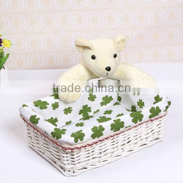 High quality storage basket with liner,wicker storage basket with liner wholesale