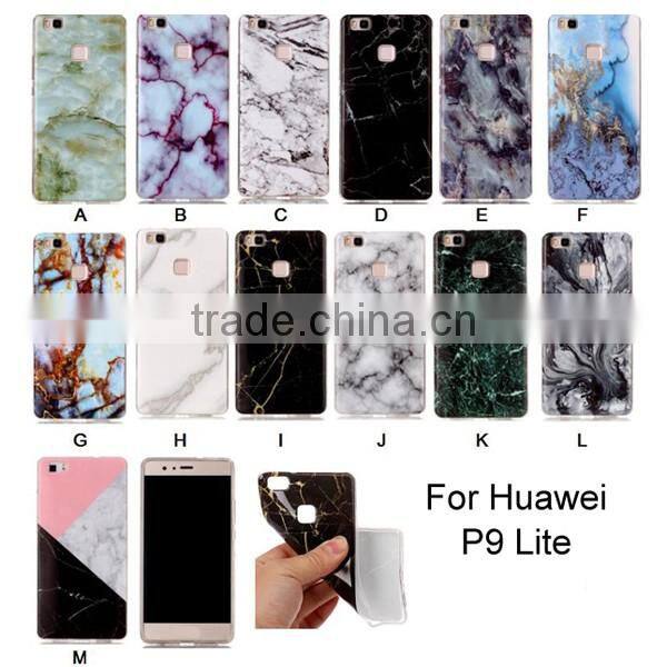OEM Serive Accept, Hot Selling IMD Marble TPU Cell Phone Cover For Huawei P9 Lite Marble Back Case