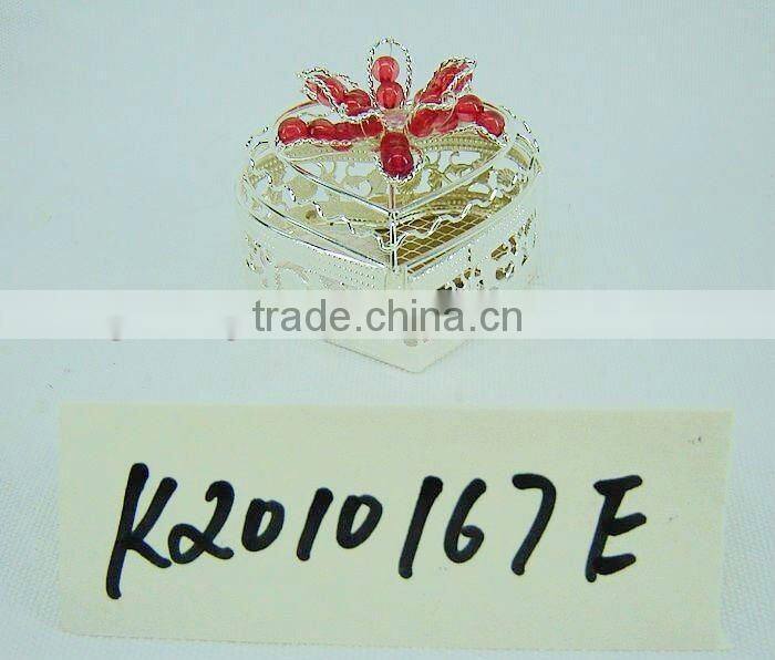 Silver Valentine Metal Gift Packing Basket