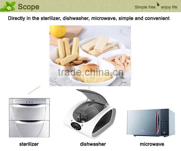 Hot sale restaurant ceramic plates/ bulk ceramic fruit plate electroplated