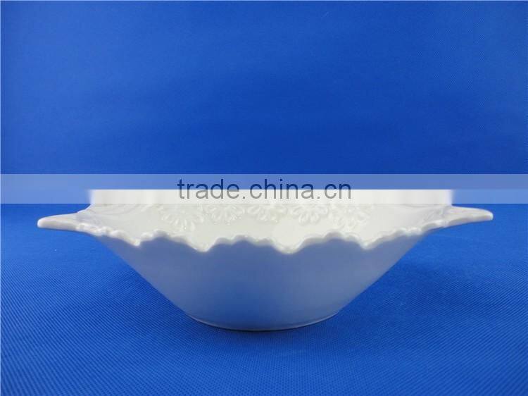 600ml cheap white large ceramic mixing bowls customized
