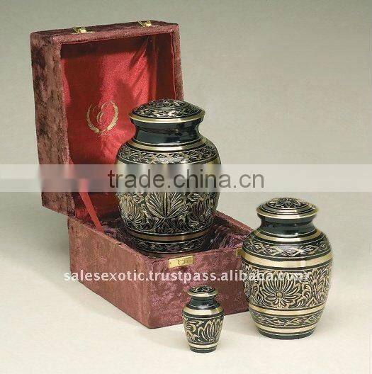New Black Brass cremation urns
