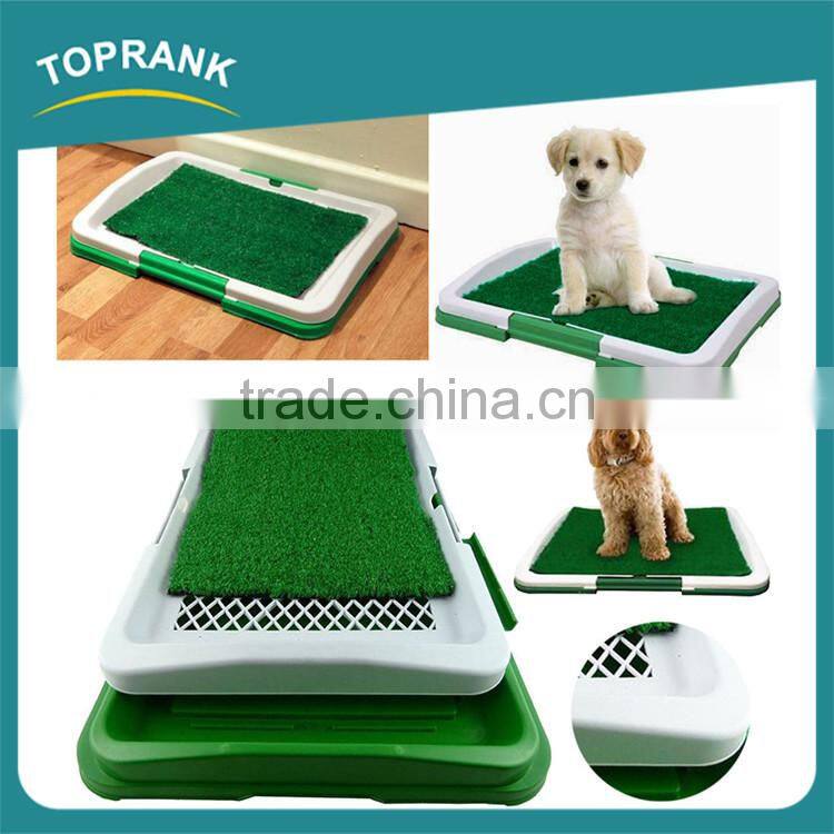 Hot selling easy to clean pet training dog grass mat toilet puppy potty pad tray