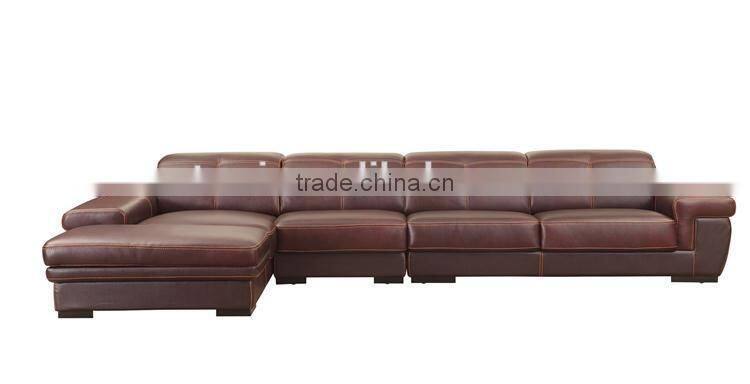 luxury furniture modern 100% top grain leather sofa set