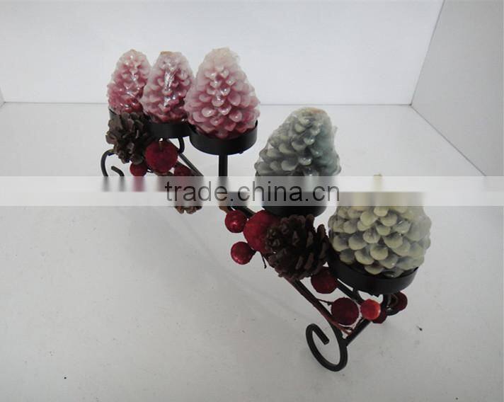 RH-4579 Metal Pine Cone wholesale table centerpiece candlestick