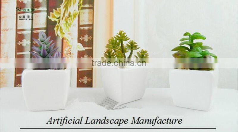 artificial green mini plants for office decoration