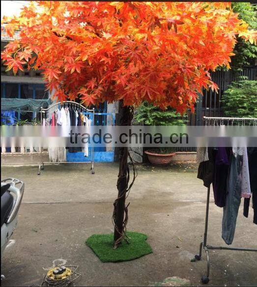 Home decoration red artificial maple tree for decoration