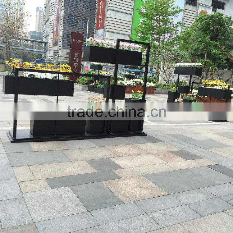 Fiberglass modern square planter