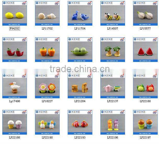 Custom made Ceramic Ice Cream and Cake Shaped Salt & Pepper Shakers Set