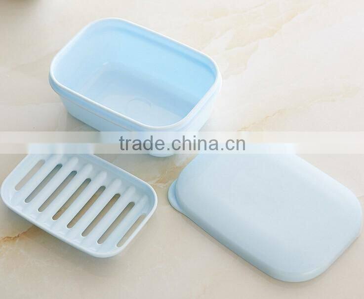 Rectangular soap box with draining tray/plastic soap tray /plastic soap box