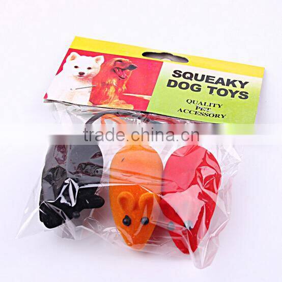17cm TPR 3 Color Rings Pet Bite Rubber Toy