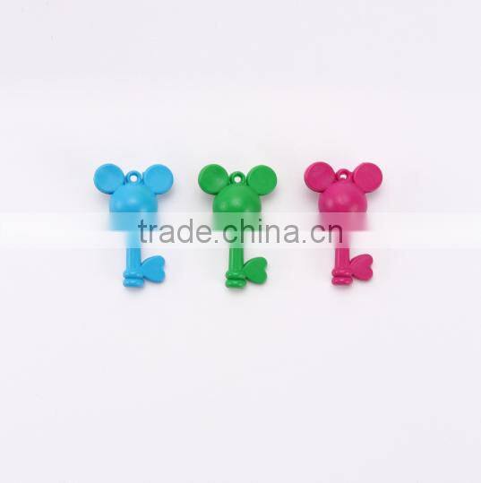 New Design Fancy Heart Key with Mickey Mouse Top 6 Color Crayon, 6 pk Mickey Key Wax Crayon, Novelty Mickey Shaped Crayon Set
