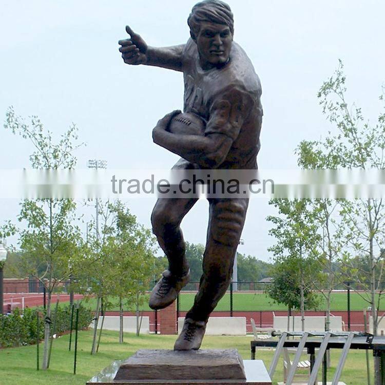 outdoor garden decoration metal bronze football statue for sale