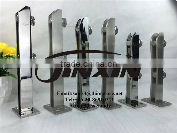 Square Hollow Glass Railing Post In Veranda/Stainless Steel Railing