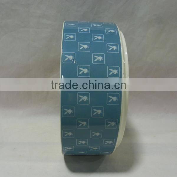 Blue Rabbit Ceramic Dog Bowl