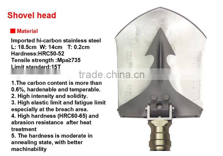 Car Tool Equipment/ Car Tuning Kit/Multifunction Folding Survival Shovel