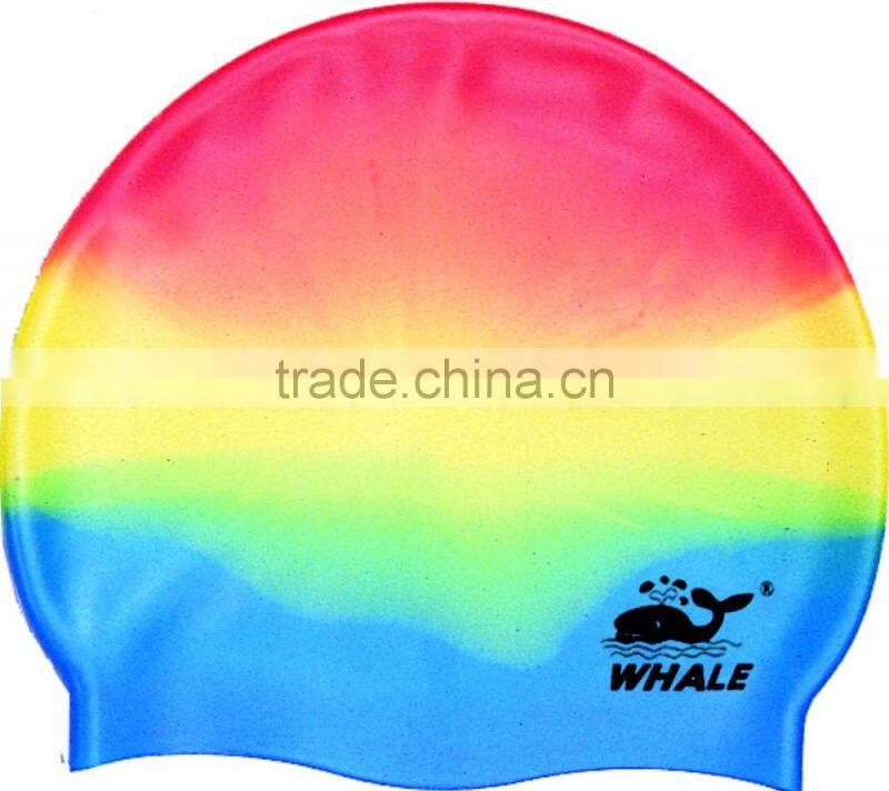 Multi colors fashionable swimming caps with customized logo(CAP-201)