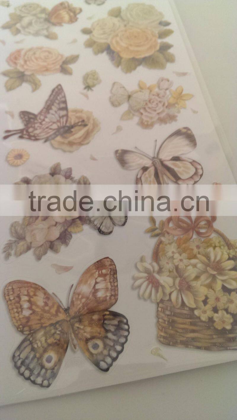 Popular Hot Sale 3D Decoupage Stickers, Craft Gift Sticker for Decoration