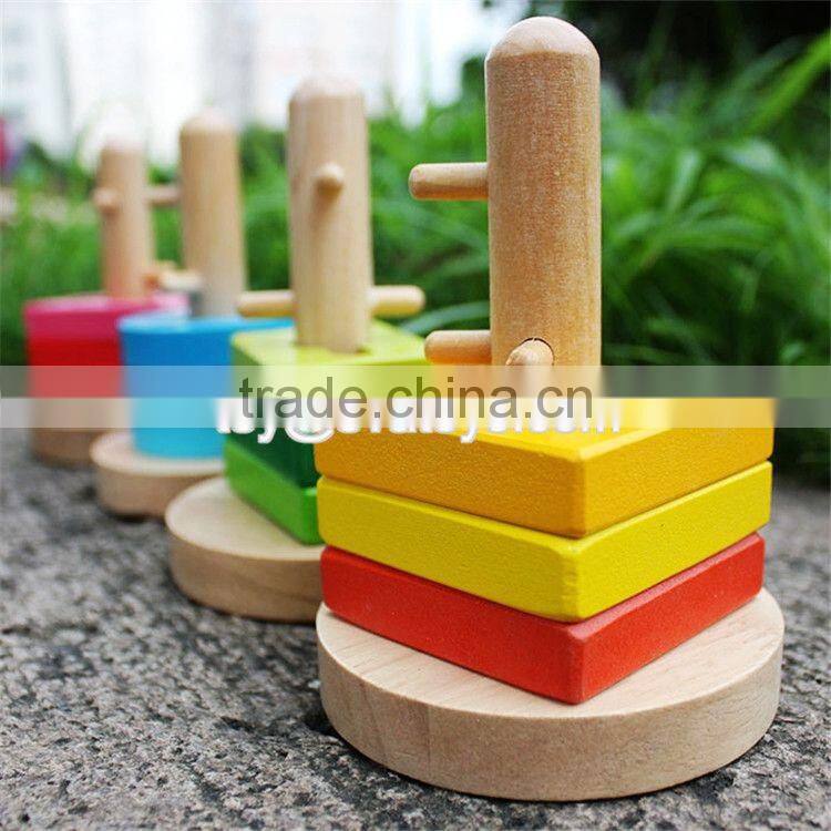 Best sale kids shape matching wooden educational blocks W13E068