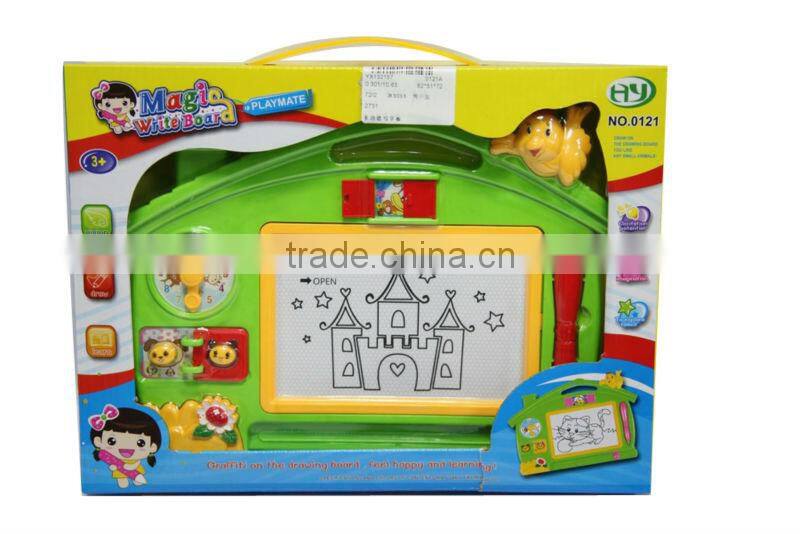 boy play friction metal car with traffic carpet with EN71