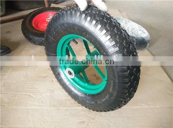 4.00-8 top sales high quality popular rubber coated wheel