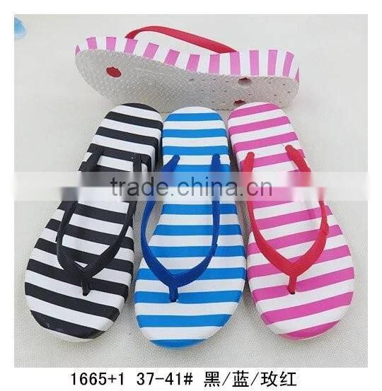 stripe high heel slipper for girls
