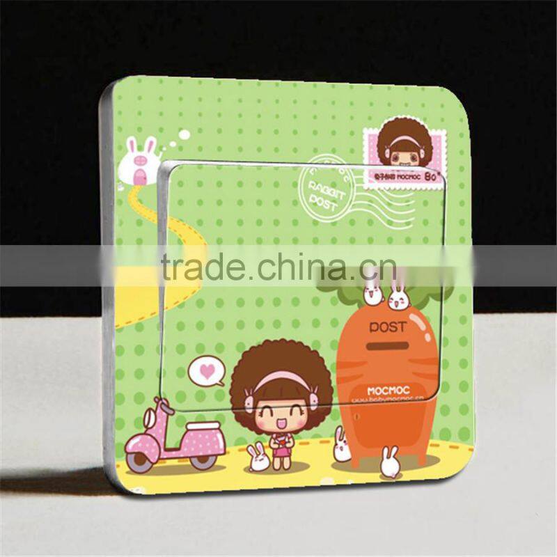 Fashion decorative wall sticker , waterproof bedroom switch stick