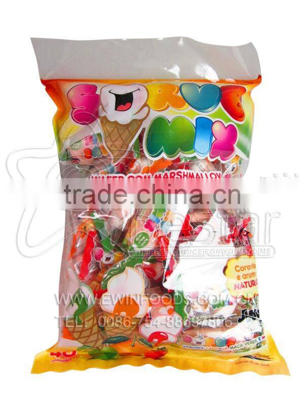 Bag Packing Ice Cream Marshmallow Filling With Frutiy Jam