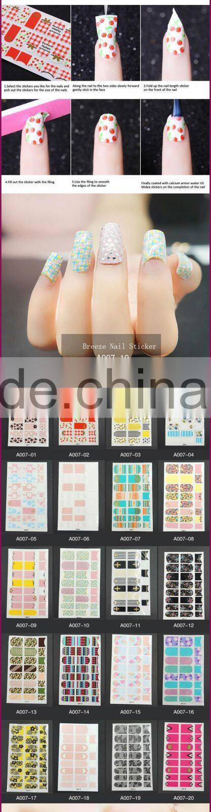 New Air Wholesale Mixed Beautiful Nail Stickers For Nail Art