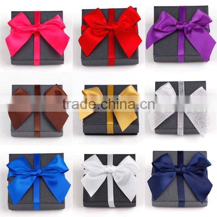 Wholesale satin ribbon elastic pre-tied ribbon bows