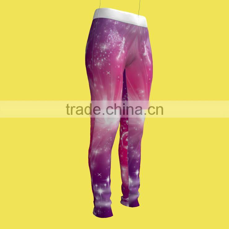 wholesale polyester/spandex heat transfer custom design women fashion leggins, women pants, yoga leggins