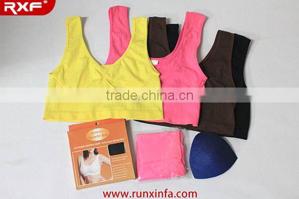 Fitness genie bra with removable pad wholesale China factory