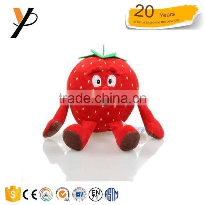 Cute custom red strawberry plush toys with new design