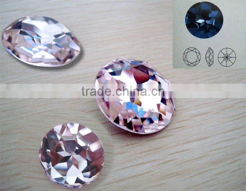 crystal diamond round crystal bead
