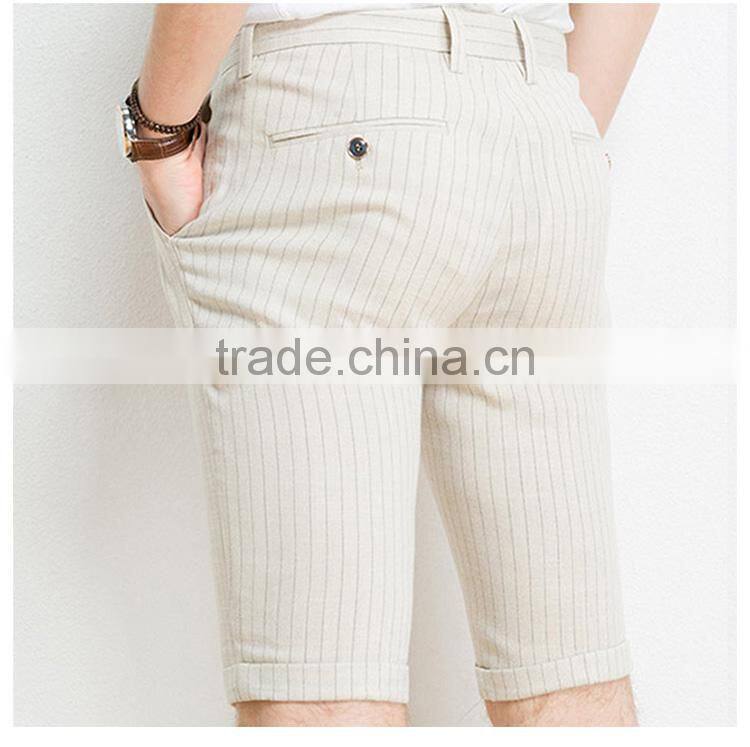 The summer men's casual short pants slim stripe thin youth five pants all-match tide shorts customized order